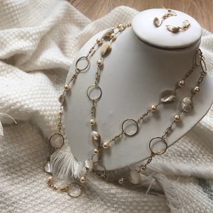 NEW Statement Sea Shell & Pearl necklace/earrings